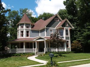 Two-story Victorian with siding