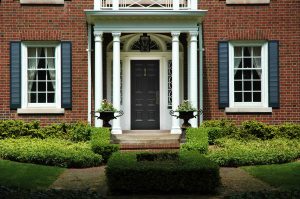 Front entrance of a grand home
